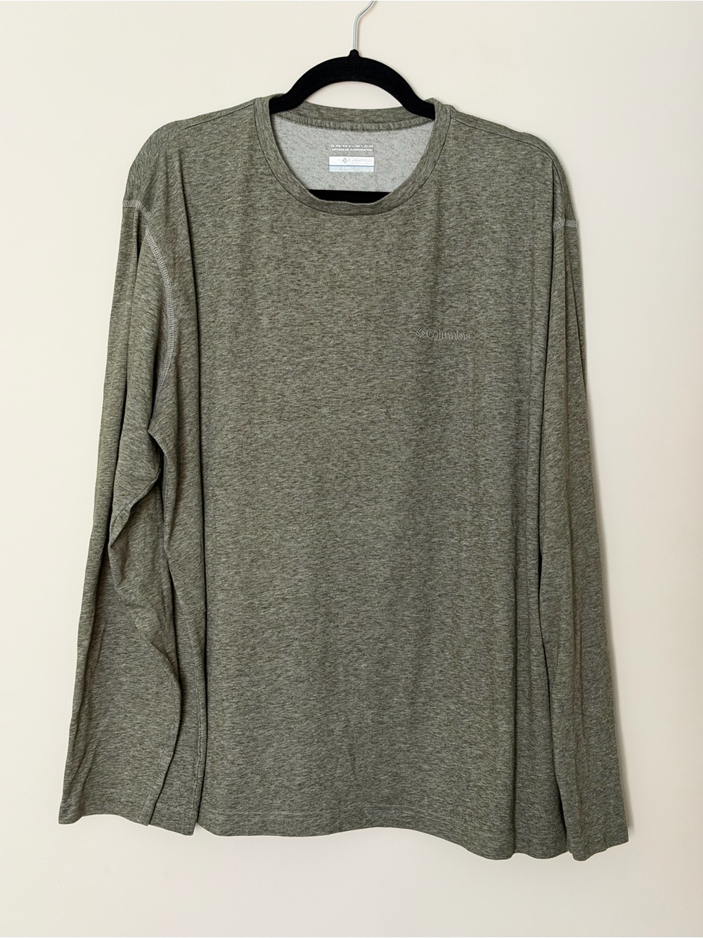 Columbia Omni-Wick  Men’s XXL Green Gray Raglan Long Sleeve Shirt